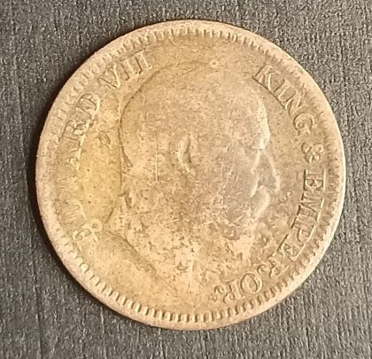 British India Coin Edward VII 1/2 Pice 1909_Used | Indian Postage Stamps | Indian Coins | Old Indian Currency | Rare Indian Coins | Numismatic Collection India - Image 2