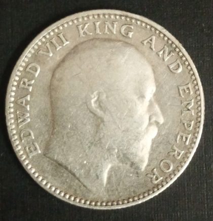 British India Coin Edward VII Half Rupee 1907_Used | Indian Postage Stamps | Indian Coins | Old Indian Currency | Rare Indian Coins | Numismatic Collection India - Image 2