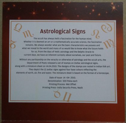 Astrological Signs Presentation Pack | Indian Postage Stamps | Indian Coins | Old Indian Currency | Rare Indian Coins | Numismatic Collection India - Image 2
