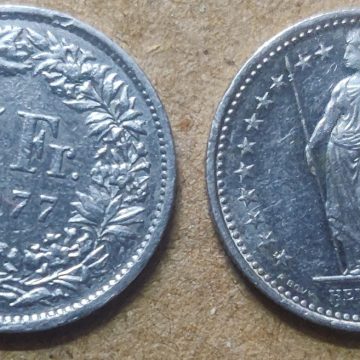 SWITZERLAND Half Fr. 1977 Helvetia (used)