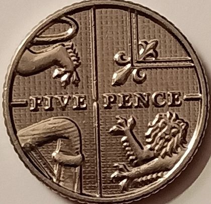 5 pence Elizabeth II 20016 (used) | Indian Postage Stamps | Indian Coins | Old Indian Currency | Rare Indian Coins | Numismatic Collection India