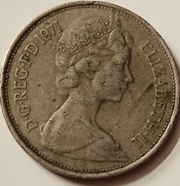 10 New pence Elizabeth II 1971 used