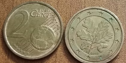 2 Cent EURO 2010_(used) | Indian Postage Stamps | Indian Coins | Old Indian Currency | Rare Indian Coins | Numismatic Collection India