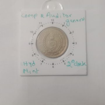5 Rupees - C A G HYDERABAD MINT 2'O CLOCK ROTATION ERROR COIN USED