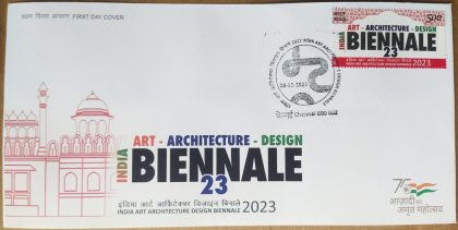 First Day Cover 08.Dec.'23 India Art Architecture Design Biennale (FDC-2023) | Indian Postage Stamps | Indian Coins | Old Indian Currency | Rare Indian Coins | Numismatic Collection India