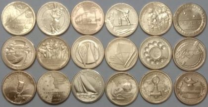Set of 18 innovation Dollar Coin 'P' Mint | Indian Postage Stamps | Indian Coins | Old Indian Currency | Rare Indian Coins | Numismatic Collection India