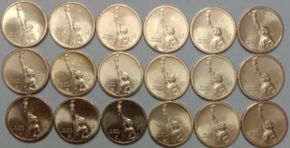 Set of 18 innovation Dollar Coin 'P' Mint | Indian Postage Stamps | Indian Coins | Old Indian Currency | Rare Indian Coins | Numismatic Collection India - Image 2