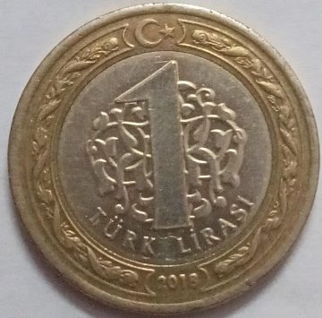 TURKEY 1 TURK LIRASI 2018(used)