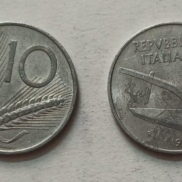 ITALY 10 LIRE 1970 Aluminium Coin (used)
