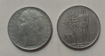 ITALY 100 LIRE 1964 (used) | Indian Postage Stamps | Indian Coins | Old Indian Currency | Rare Indian Coins | Numismatic Collection India