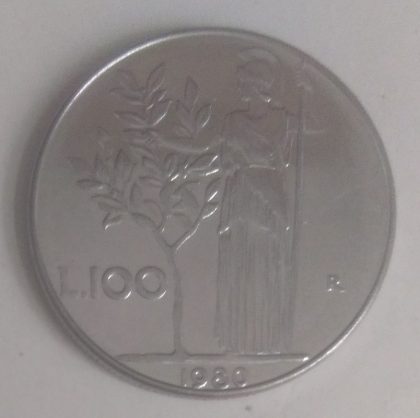 ITALY 100 LIRE 1980 (used | Indian Postage Stamps | Indian Coins | Old Indian Currency | Rare Indian Coins | Numismatic Collection India - Image 2