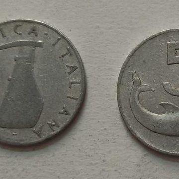 ITALY 5 LIRE 1953 Aluminium Coin (used)