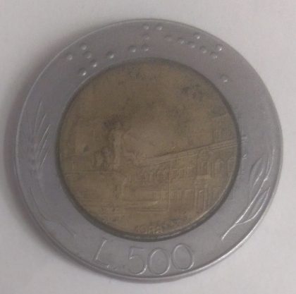 ITALY 500 LIRE 1988 (used) | Indian Postage Stamps | Indian Coins | Old Indian Currency | Rare Indian Coins | Numismatic Collection India - Image 2