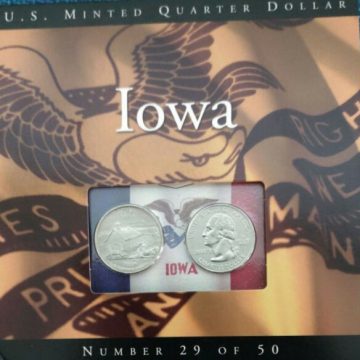 United States Quarter Dollar Iowa State 2 Coins (# 29/50) UNC