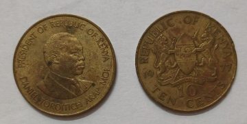 KENYA 10 CENT 1977 (used)