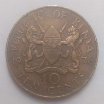 KENYA 10 CENT 1978(used)
