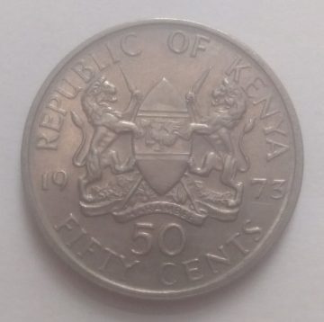 KENYA 50 CENT 1973(used)