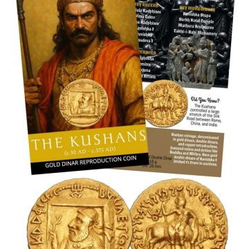The Kushans-Gold Dinar (Kaniskha I) Dynasty Gold-Plated Reproduction ATM card Type/Limited Edition