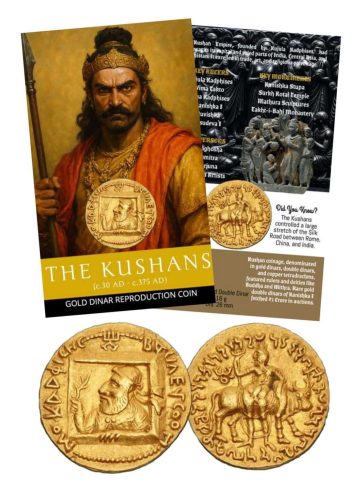 The Kushans-Gold Dinar (Kaniskha I) Dynasty Gold-Plated Reproduction ATM card Type/Limited Edition