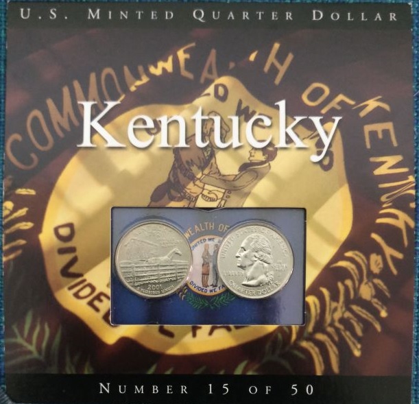 United States Quarter Dollar Kentucky State 2 Coins (# 15/50) UNC