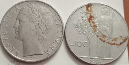 ITALY 100 LIRE 1981 (used) | Indian Postage Stamps | Indian Coins | Old Indian Currency | Rare Indian Coins | Numismatic Collection India