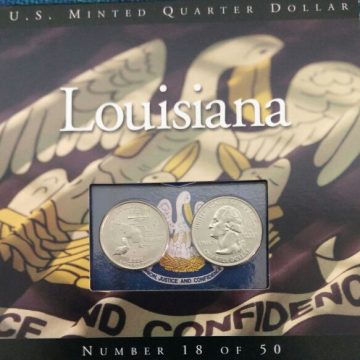 United States Quarter Dollar Louisiana State 2 Coins (# 18/50) UNC