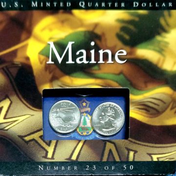 United States Quarter Dollar Maine State 2 Coins (# 23/50) UNC