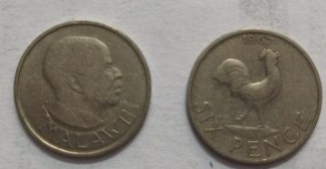 MALAWI 6 PENCE 1967 (used)