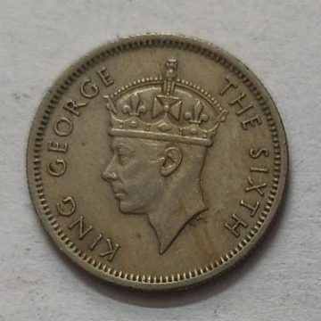 The Sixt King George MALAYA   10 CENTS 1949 (Used)