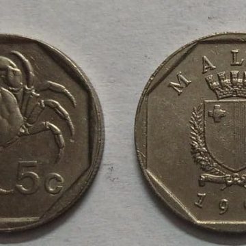 MALTA 5 CENTS 1991  (used)