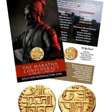 The Maratha Confederacy-Gold Hon (Shivaji Legend) Dynasty Gold-Plated Reproduction ATM card Type/Limited Edition