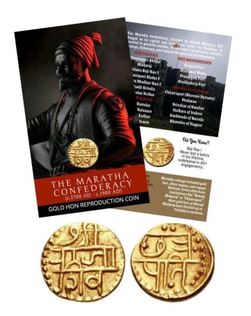 The Maratha Confederacy-Gold Hon (Shivaji Legend) Dynasty Gold-Plated Reproduction ATM card Type/Limited Edition
