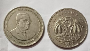 MAURITIUS 5 RUPEE 2010  (used)