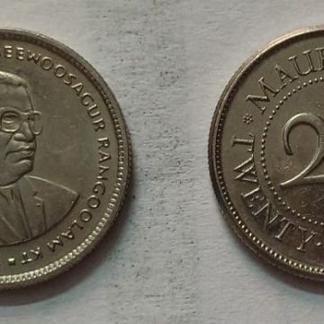 MAURITIUS 20 CENTS 1996 (used)
