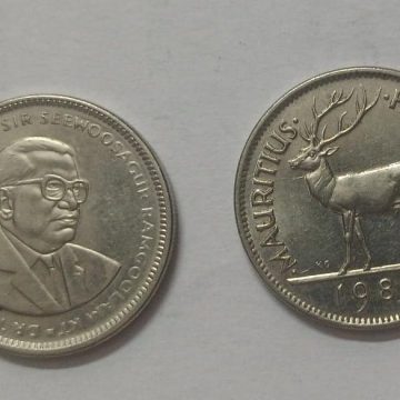 MAURITIUS HALF RUPEE 1987 (used)