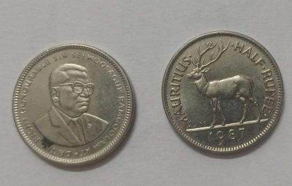 MAURITIUS HALF RUPEE 1987 (used) | Indian Postage Stamps | Indian Coins | Old Indian Currency | Rare Indian Coins | Numismatic Collection India