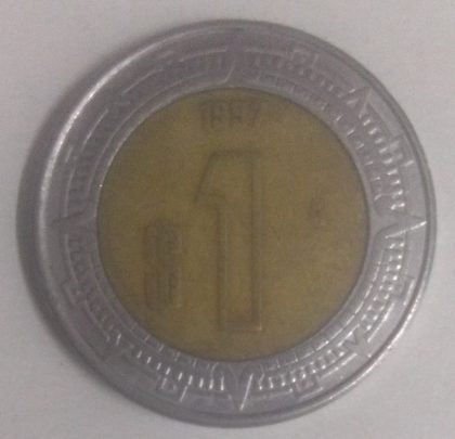 MEXICO 1 DOLLAR 1997(used) | Indian Postage Stamps | Indian Coins | Old Indian Currency | Rare Indian Coins | Numismatic Collection India