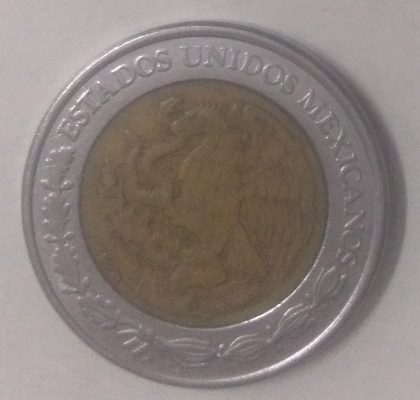 MEXICO 1 DOLLAR 1997(used) | Indian Postage Stamps | Indian Coins | Old Indian Currency | Rare Indian Coins | Numismatic Collection India - Image 2
