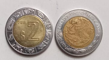 MEXICO 2 DOLLAR 2018(used)
