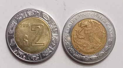 MEXICO 2 DOLLAR 2018(used) | Indian Postage Stamps | Indian Coins | Old Indian Currency | Rare Indian Coins | Numismatic Collection India