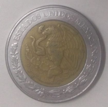 MEXICO 5 DOLLAR 1998(used) | Indian Postage Stamps | Indian Coins | Old Indian Currency | Rare Indian Coins | Numismatic Collection India - Image 2