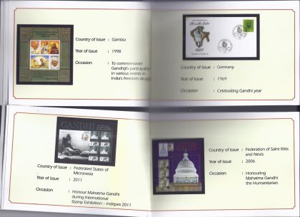 Mahatma Through Stamps- Issued by Postal Department 51 Pages (Book) | Indian Postage Stamps | Indian Coins | Old Indian Currency | Rare Indian Coins | Numismatic Collection India - Image 3