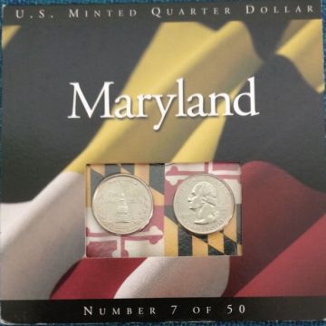 United States Quarter Dollar Maryland State 2 Coins (# 7/50) UNC