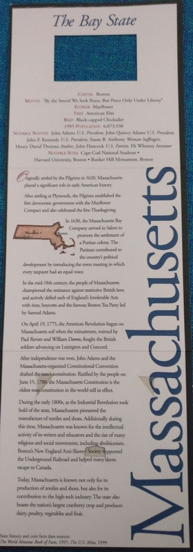 United States Quarter Dollar Massachusetts State 2 Coins (# 6/50) UNC - Image 2