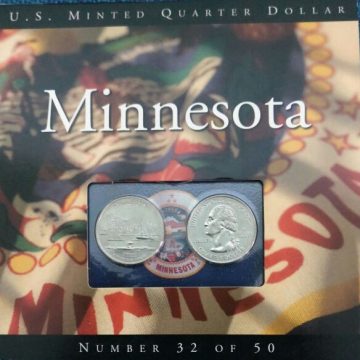 United States Quarter Dollar Minnesota State 2 Coins (# 32/50) UNC