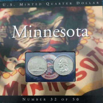United States Quarter Dollar Minnesota State 2 Coins (# 32/50) UNC