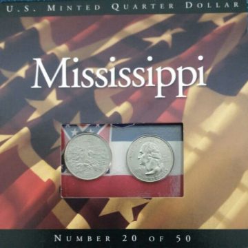 United States Quarter Dollar Mississippi State 2 Coins (# 20/50) UNC