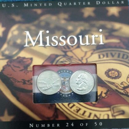 United States Quarter Dollar Missouri State 2 Coins (# 24/50) UNC | Indian Postage Stamps | Indian Coins | Old Indian Currency | Rare Indian Coins | Numismatic Collection India