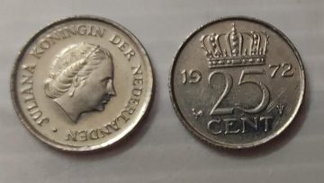 NEDERLAND-25 CENT 1972(UNC)