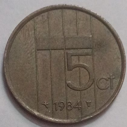 NEDERLAND-5 CENT 1984 (Used) | Indian Postage Stamps | Indian Coins | Old Indian Currency | Rare Indian Coins | Numismatic Collection India